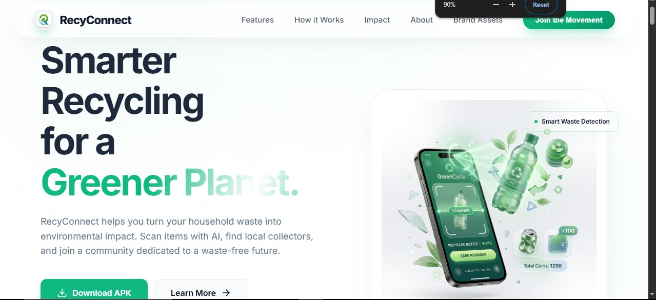 RecyConnect Full Web View